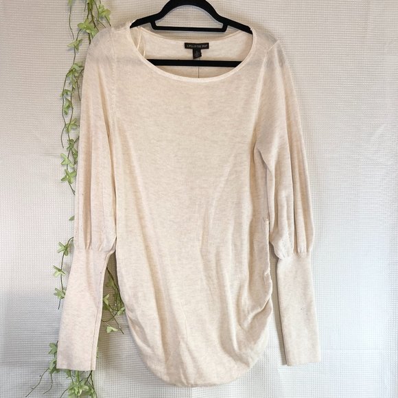 A Pea In The Pod Boat Neck Side Ruched Balloon Long Sleeve Pullover Swea… - Picture 4 of 13